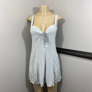 Vintage 1980's Gold Label Victoria's Secret Chemise - Lace Up Front - Medium